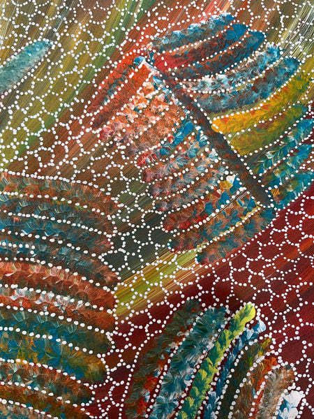 #316 Yam Seed Dreaming Artist: JEDDA PURVIS KNGWARREYE:  200cm x 73cm