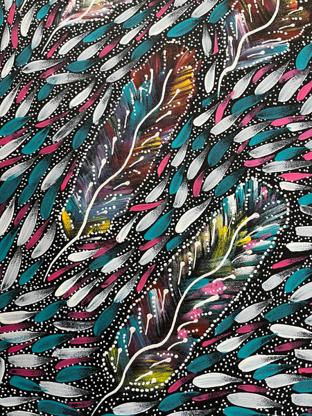 #369 Yam Seed Dreaming Artist: JEDDA PURVIS KNGWARREYE:  155cm x 95cm