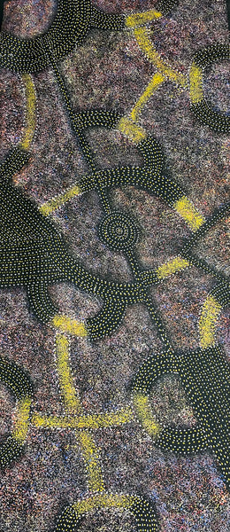 #295 - Anwekety (Bush Plum) Dreaming (Plum) - ARTIST: ROSEANNE MORTON PWERLE - 200cm X 88cm