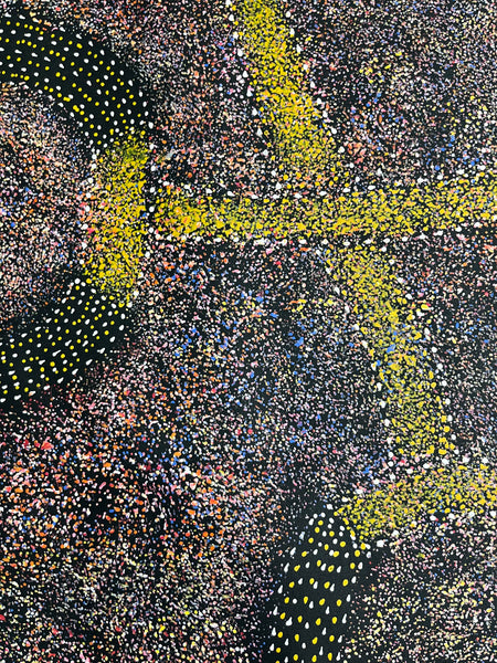 #295 - Anwekety (Bush Plum) Dreaming (Plum) - ARTIST: ROSEANNE MORTON PWERLE - 200cm X 88cm