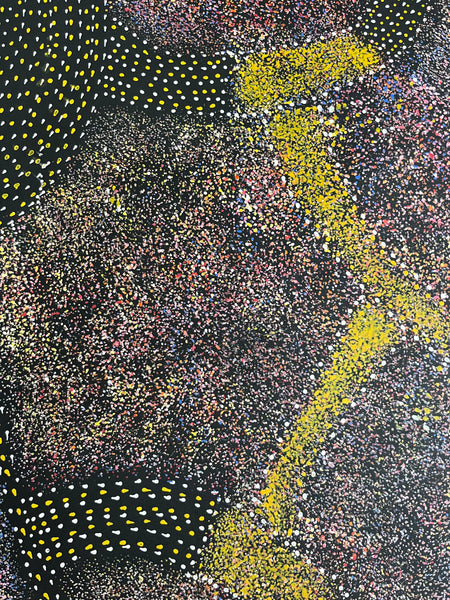 #295 - Anwekety (Bush Plum) Dreaming (Plum) - ARTIST: ROSEANNE MORTON PWERLE - 200cm X 88cm