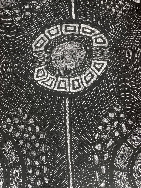 #156 Waterholes, Sand Dunes & Soakage -  ANNA PETYARRE: Aboriginal Art: 92x148cm