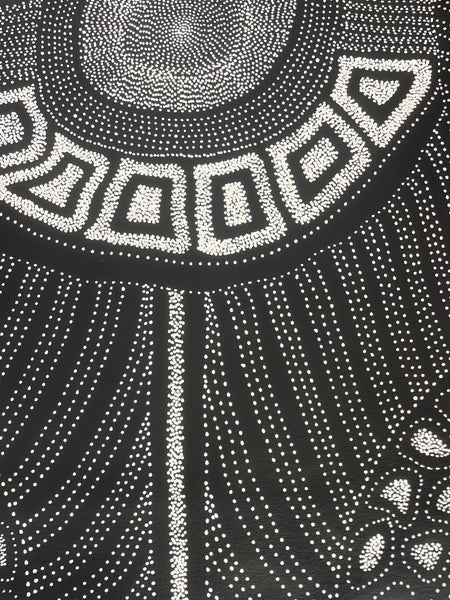 #156 Waterholes, Sand Dunes & Soakage -  ANNA PETYARRE: Aboriginal Art: 92x148cm