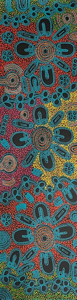 #349 Women Collecting Bush Tucker - LANITA NUMINA : Aboriginal Art: 41 x 150cm