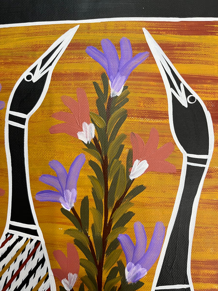 #42 Brolga Dreaming - CHRISTINE BURARRWANGA : 64cm x 46cm