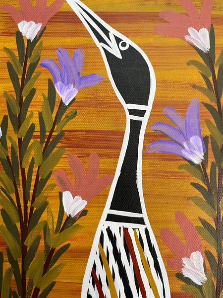 #42 Brolga Dreaming - CHRISTINE BURARRWANGA : 64cm x 46cm
