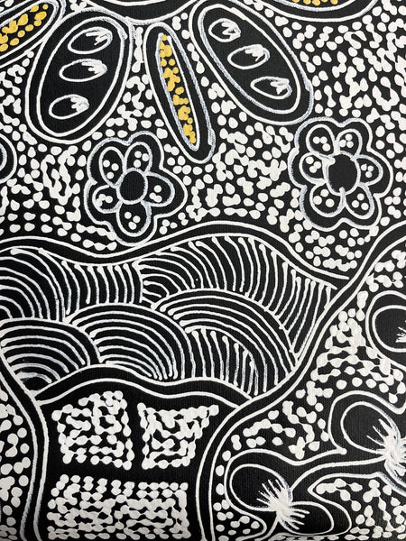 #56 My Country Dreaming (Natural) - SHARON NUMINA : Aboriginal Art 38cm x 154cm