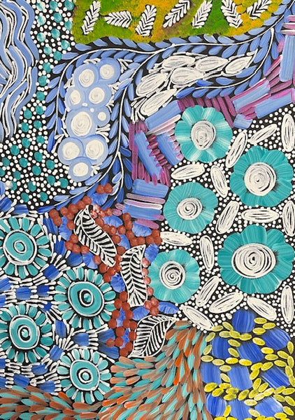 #376 - WOMEN'S CEREMONY (Multi) - Karen Bird Ngale - 38 x 53cm