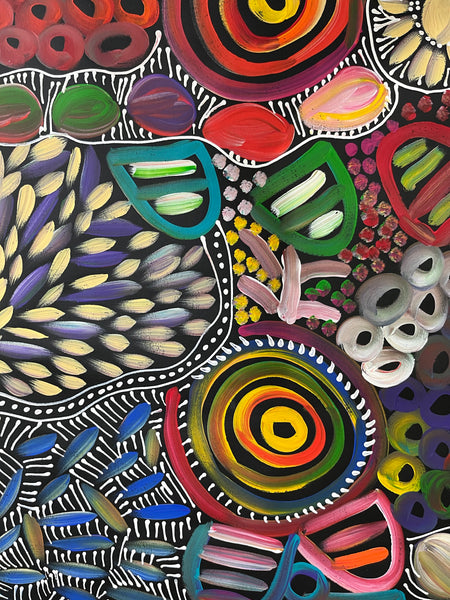 #330 Women's Body Design (Multi) - LOUISE NUMINA : Aboriginal Art 96 x 125cm