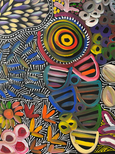#330 Women's Body Design (Multi) - LOUISE NUMINA : Aboriginal Art 96 x 125cm