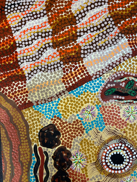 #358 - Black Stone Mound Spring - Desert Country (Earth) - ARTIST: KATHY ARBON - 86 x 64cm