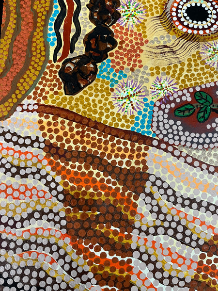 #358 - Black Stone Mound Spring - Desert Country (Earth) - ARTIST: KATHY ARBON - 86 x 64cm