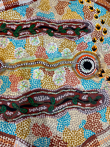 #358 - Black Stone Mound Spring - Desert Country (Earth) - ARTIST: KATHY ARBON - 86 x 64cm