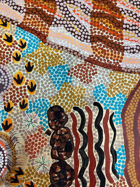 #358 - Black Stone Mound Spring - Desert Country (Earth) - ARTIST: KATHY ARBON - 86 x 64cm