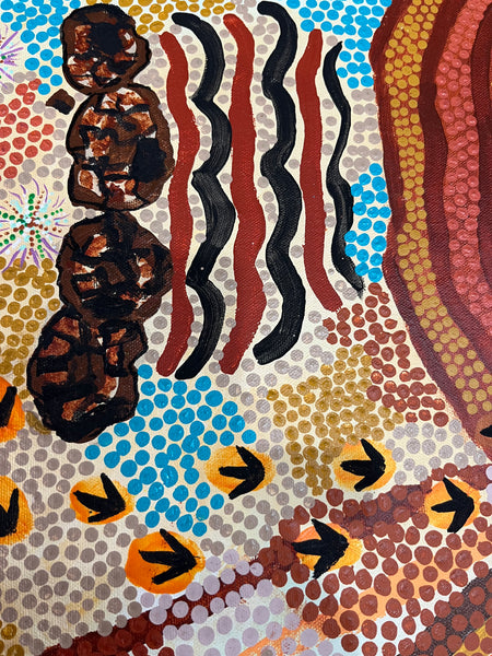 #358 - Black Stone Mound Spring - Desert Country (Earth) - ARTIST: KATHY ARBON - 86 x 64cm