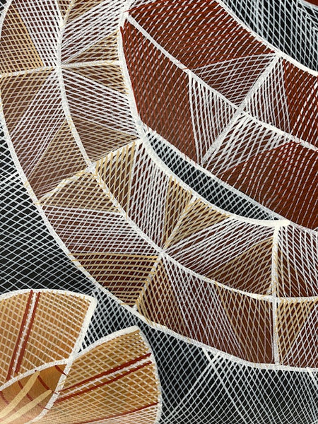#357 Rainbow Serpents - EDDIE BLITNER : Aboriginal Art :  137cm x 93cm