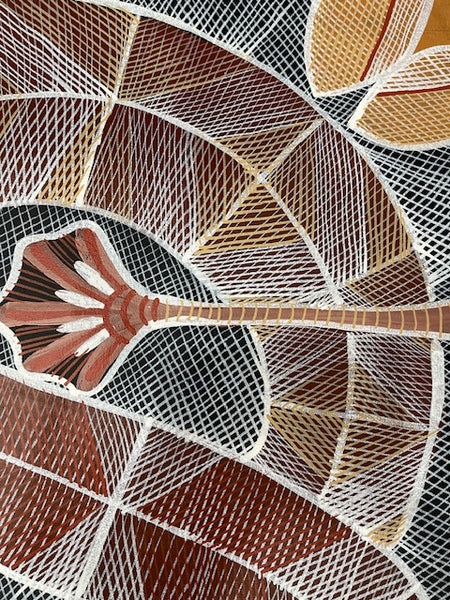 #357 Rainbow Serpents - EDDIE BLITNER : Aboriginal Art :  137cm x 93cm