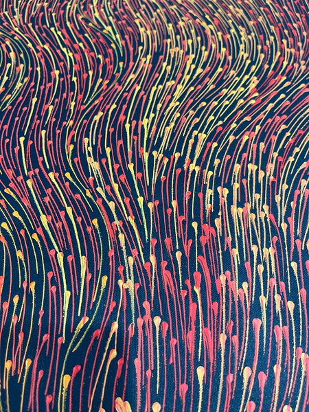 #40 Bush Medicine Seeds (Sunset) - SHARON NUMINA : Aboriginal Art: 88x147cm