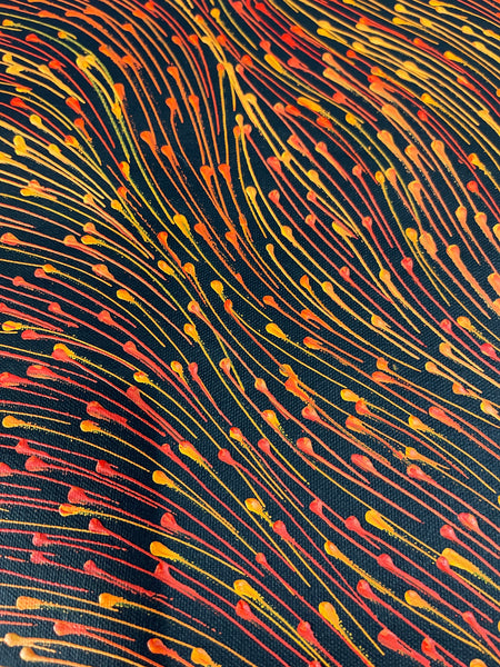 #40 Bush Medicine Seeds (Sunset) - SHARON NUMINA : Aboriginal Art: 88x147cm