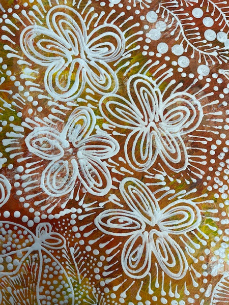#353 Women's Ceremony Artist: TANYA BIRD MPETYANE Aboriginal Art:  58cm x 88cm