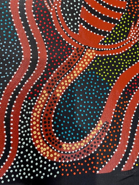 #178 Goanna Dreaming - JACINTA NUMINA : Aboriginal Art: 53x37cm