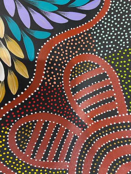 #324 Goanna Dreaming - JACINTA NUMINA : Aboriginal Art: 72cm x 92cm