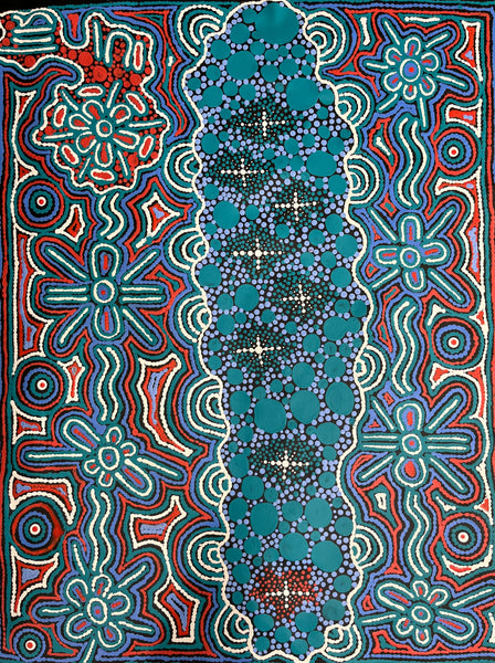 #331 Seven Sisters (Multi) - TREPHINA SULTAN THANGUWA: Aboriginal Art: 72cm x 92cm