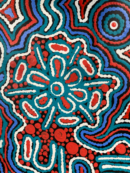 #331 Seven Sisters (Multi) - TREPHINA SULTAN THANGUWA: Aboriginal Art: 72cm x 92cm