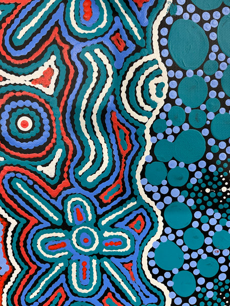 #331 Seven Sisters (Multi) - TREPHINA SULTAN THANGUWA: Aboriginal Art: 72cm x 92cm