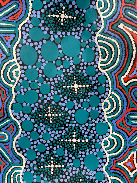 #331 Seven Sisters (Multi) - TREPHINA SULTAN THANGUWA: Aboriginal Art: 72cm x 92cm