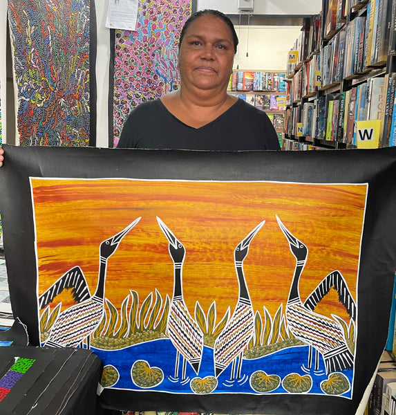 #33 Brolga Dreaming  - CHRISTINE BURARRWANGA : 58x86cm