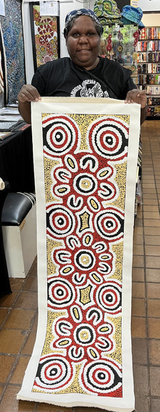#197 Women's Ceremony (Multi) - SHARON NUMINA : Aboriginal Art: 41cm x 151cm