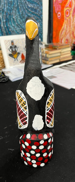 #92 Magpie Goose Carving -  Carving- KENNY REID: Aboriginal Art: 30cm x 8cm x 8cm