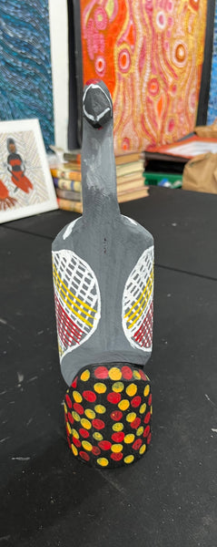 #98 Jacana Bird  Carving -  Carving- KENNY REID: Aboriginal Art: 30cm x 8cm x 8cm