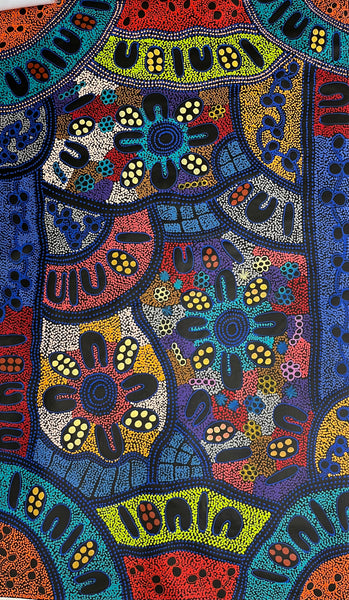 #241 My Country Dreaming (Multi) - LANITA NUMINA : Aboriginal Art: 90cm x 150cm