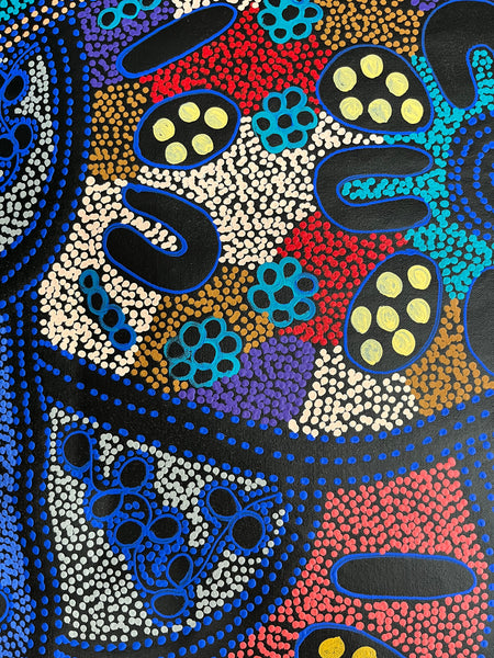 #241 My Country Dreaming (Multi) - LANITA NUMINA : Aboriginal Art: 90cm x 150cm