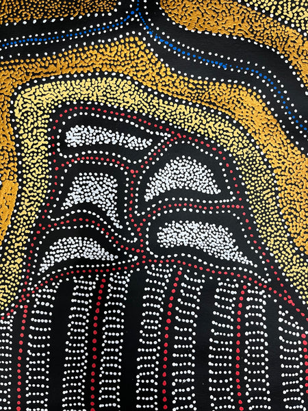 #240 My Country Dreaming (Multi) ANNA PETYARRE: Aboriginal Art: 95cm x 147cm