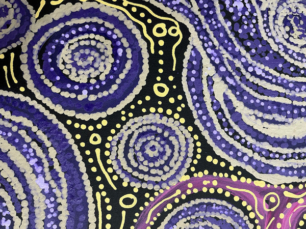 #205 Two Sisters Dreaming CAROLANNE KEN Aboriginal Art: 72cm x 100cm