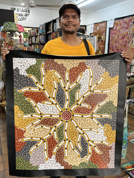 #331 Witchetty Grub Dreaming - JONATHAN HOCKLEY - Aboriginal Art: 93cm x 83cm