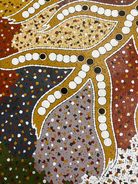 #331 Witchetty Grub Dreaming - JONATHAN HOCKLEY - Aboriginal Art: 93cm x 83cm