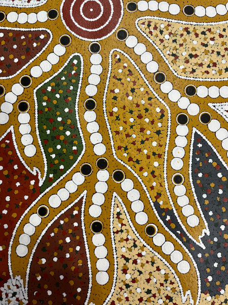 #331 Witchetty Grub Dreaming - JONATHAN HOCKLEY - Aboriginal Art: 93cm x 83cm
