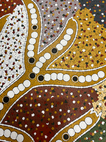 #331 Witchetty Grub Dreaming - JONATHAN HOCKLEY - Aboriginal Art: 93cm x 83cm