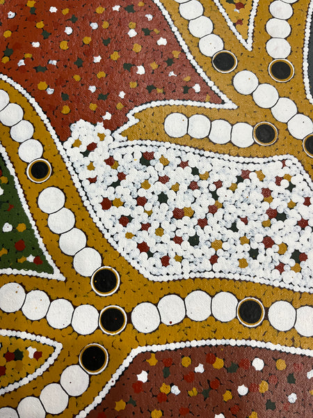 #331 Witchetty Grub Dreaming - JONATHAN HOCKLEY - Aboriginal Art: 93cm x 83cm