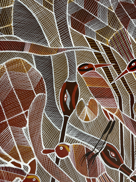 #116 Billabong Spirits  - EDDIE BLITNER : Aboriginal Art : 89cm x 100cm