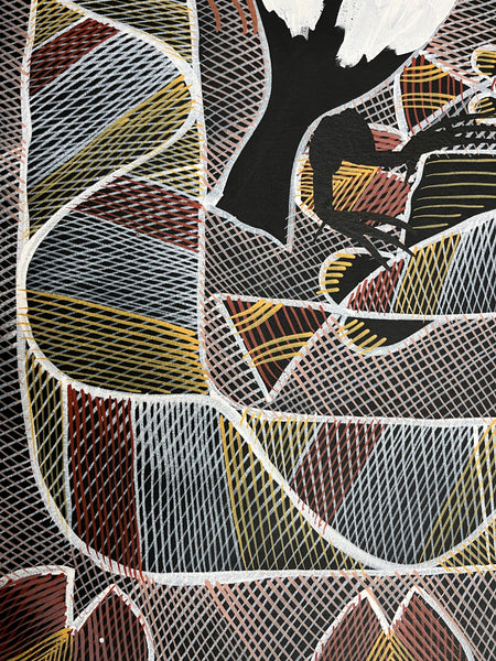 #191 Billabong Dreaming  - EDDIE BLITNER : Aboriginal Art : 94cm x 162cm