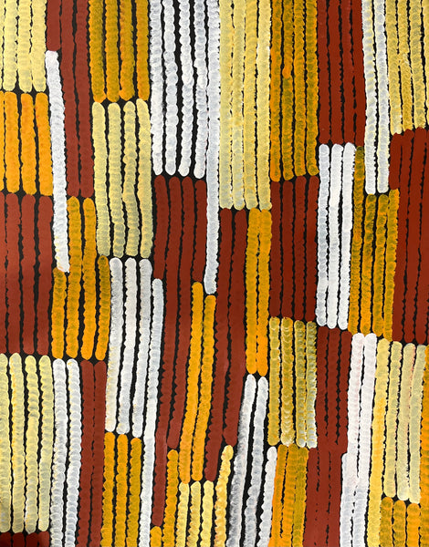 #161 - Bloodwood Seeds (Earth Tones) - Karen Bird Ngale - 73cm x 94cm