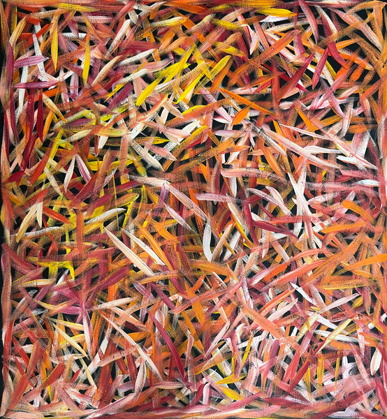 #328 Spinifex Grass (Sunset)- LOUISE NUMINA : Aboriginal Art: 95cm x 86cm