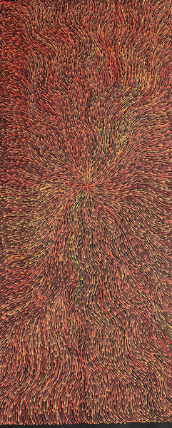 #171 Bush Medicine Seeds (Sunset) - SHARON NUMINA : Aboriginal Art: 200cm x 88cm
