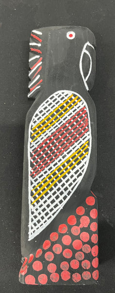 #369 Black Cockatoo Carving - KENNY REID: Aboriginal Art: