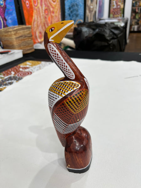 #31 Hand Carved Brolga - Artist : RODNEY 'JUNGALA' KING 26cm x 8cm x 7cm